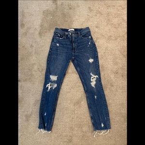Abercrombie high rise mom jean 6 long